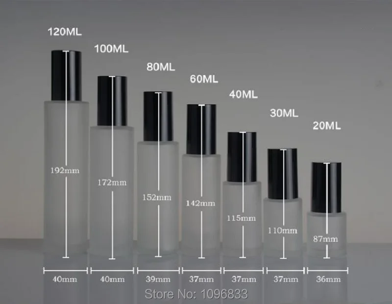 60ML30ML20ML пустые косметические емкость для лосьона насос бутылка с пульверизатором 50 г 20G матовое Стекло стеклянный флакон для крема духи