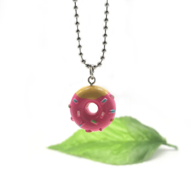 10Pcs//Set Resin Donuts Food Charms Pendants Jewelry Findings DIY Craft Making*
