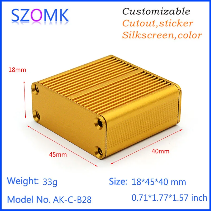 

4 pieces consumer electronics aluminum extrusion enclosure instrument case electronics instrument enclosures szomk aluminum