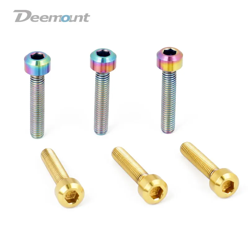 Deemount 4 шт./лот титановые болты M5x25 с шестигранной головкой для велосипеда