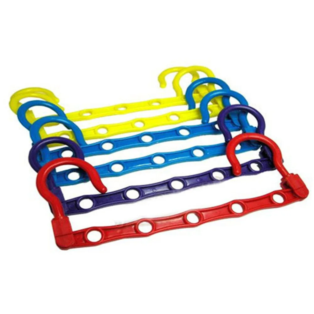 

Clothes Storage Rotating Magic Hanger Rack 5 Holes 5 In 1 Foldable Plastic Multi Functions Space Saving