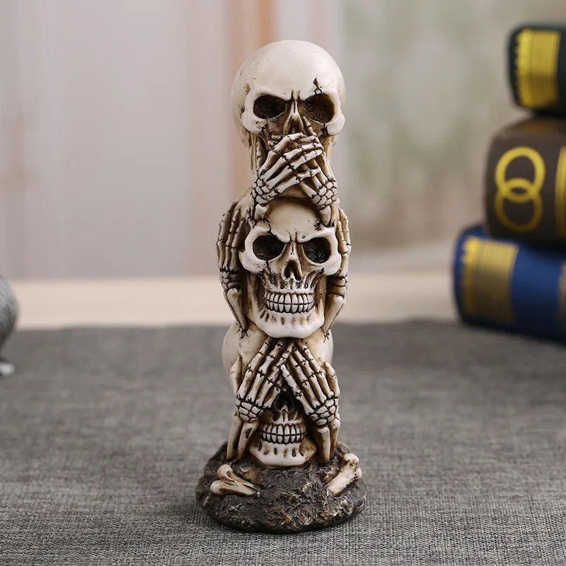 Halloween Skull Crafts Skeleton Bone Desk Creative Model Home