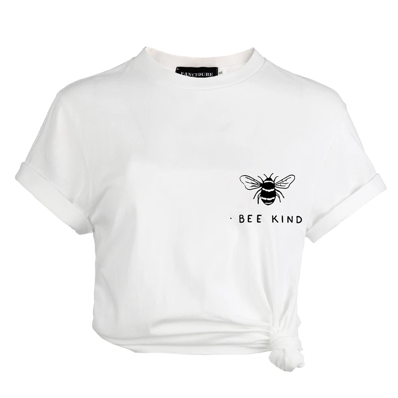 

Bee Kind T Shirt Women Save Bees Summer Tshirts Funny Shirt Short Sleeve Graphic Tee Grunge Tumblr Femme Tops Drop Shipping