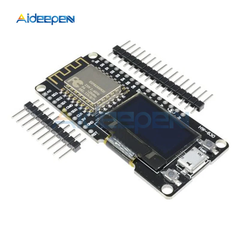 0,96 дюймов OLED цифровой ESP32 ESP-12F wifi Bluetooth макетная плата ESP8266 ESP12F CP2102 модуль для Arduino комплект белый/черный - Цвет: ESP-12F  Black