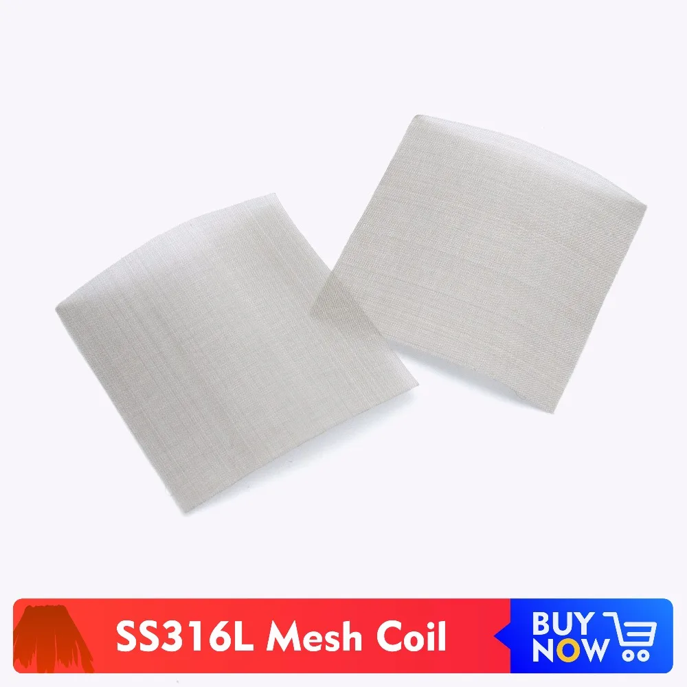 

Quartz Banger 10pcs/Bag Stainless Steel SS316L Mesh Coil 50mm*50mm Heating Wire for DIY Vape Mesh RDA Atomizer E Cigarette