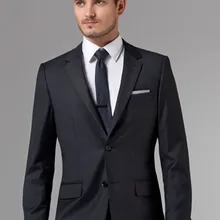 Костюмы Под заказ мужской костюм черная одежда жениха высокое качество формальный смокинг