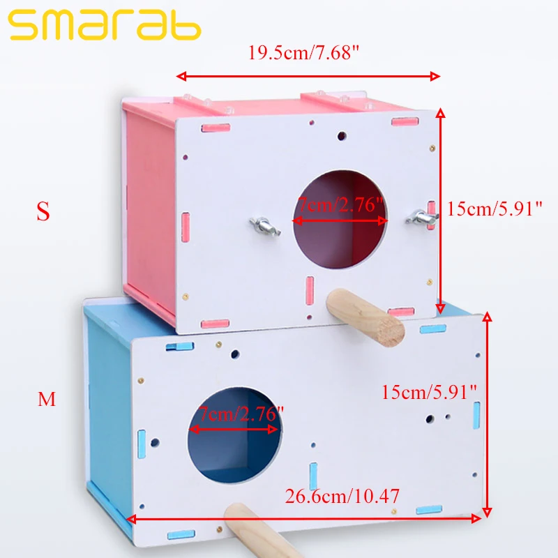 Попугай разведение деревянная коробка гнездо коробка Птичье гнездо изоляционные продукты Тигровая кожа пион маленькая птица инкубационная коробка товары для птиц вольер