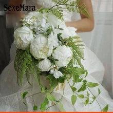 SexeMara Искусственный Свадебный букет свадебный цветок для невесты Свадебный Цветочный букет невесты