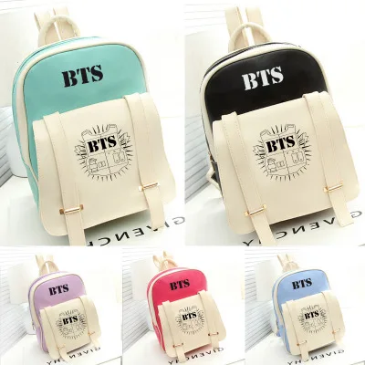 

2017 HOT fashion Bangtan Boys knapsack New kpop star goods PU schoolbag korea backpack student bags