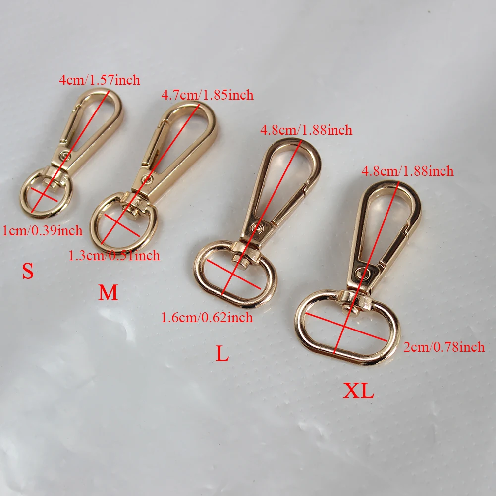 5 pcs Metal Swivel Trigger Lobster Clasp Snap Hook Key Chain Ring Lanyard DIY Craft Outdoor Backpack Bag Parts Accessories