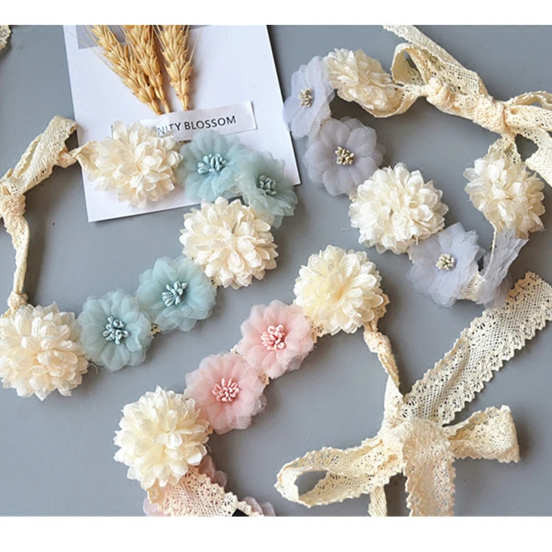 baby headband  with flower girl princess  lovely cute headwear  photography prop for baby  photo shooting  hair accessory