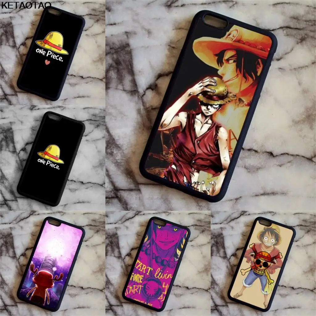 KETAOTAO Anime One Piece Luffy Hat Phone Cases for iPhone 4S SE 6 5C 5S 6S 7 8 5Plus XR XS Max Case Soft TPU Rubber Silicone | Мобильные