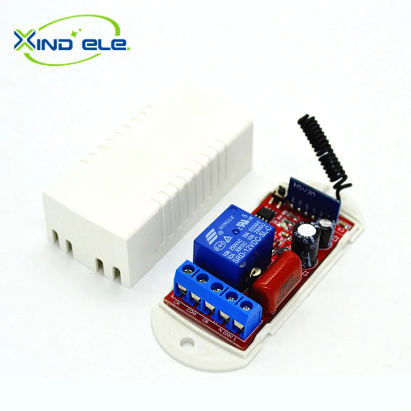 

1CH AC 110V 220V 10A 433 Mhz Wireless Remote Control Switch 433Mhz Learning Code Receiver Module
