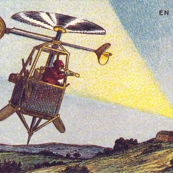 Flying Sentinel  1900s French Postcard Poster Print by Science Source (36 x 24)