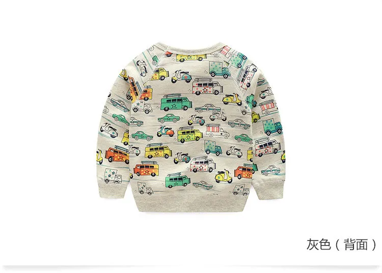 2018 Spring Autumn 2 3 4 5 6 7-10 Years Old Children Cotton Long Sleeve Cartoon Car Print Kids Baby Child School Boy Sweatshirt (8)