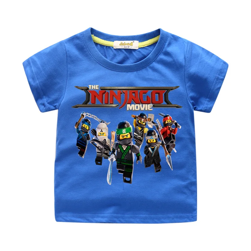 

2018 Children Ninjago Clothing Boy Summer Costume Girls Shorts Tees Tops Clothes Kids Cartoon Print T-shirts Baby T Shirts WJ108