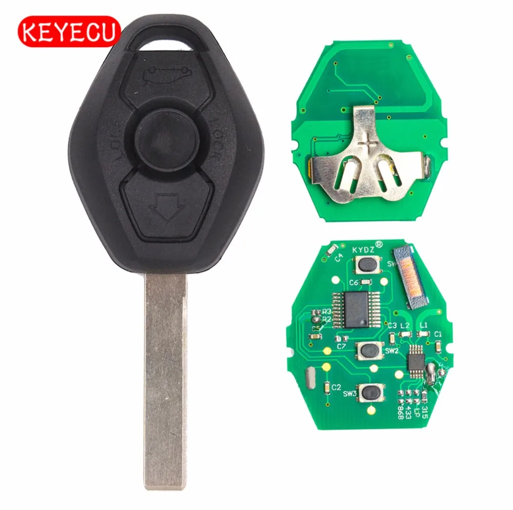 

Keyecu CAS2 Remote Key 3 Button 868MHz/ 433MHz/ 315MHz/ 315LP ID7944 Chip for BMW 1 3 5 6 Series X5 HU92