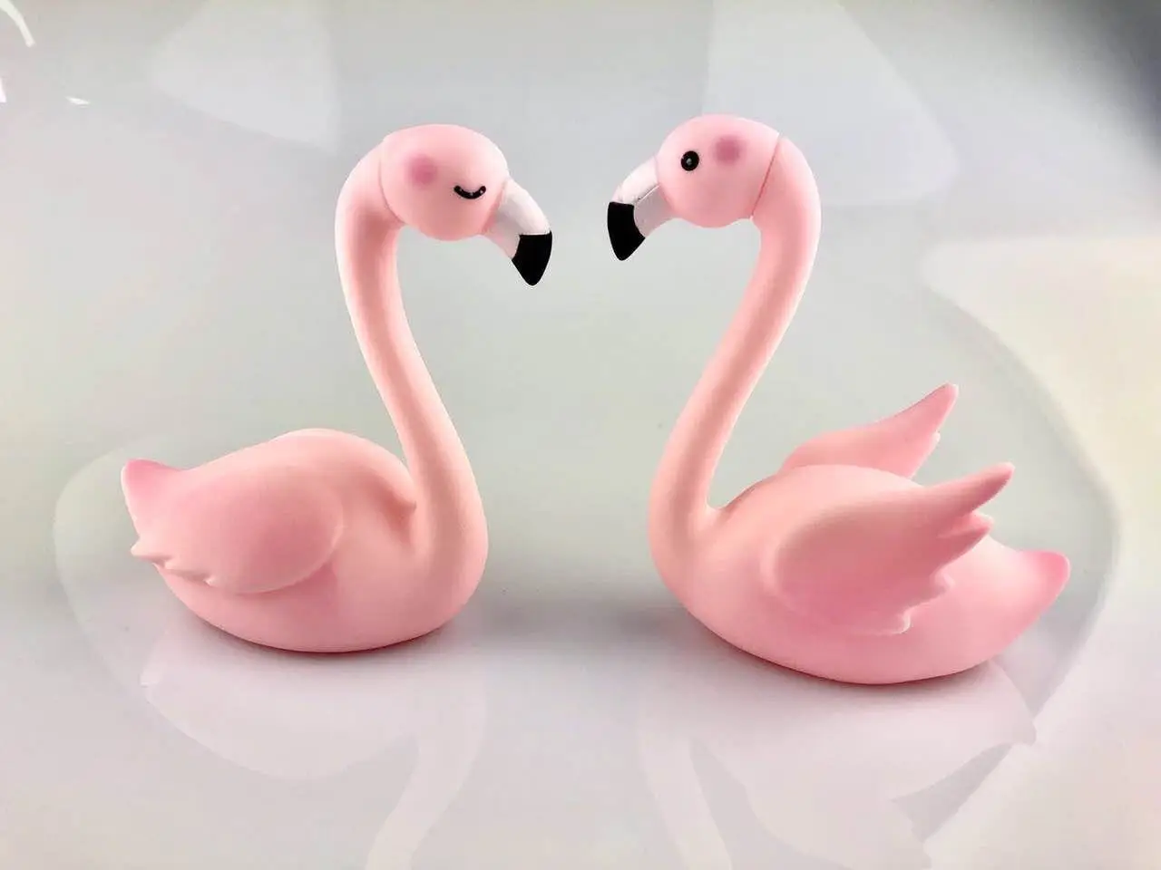 1 pair Новинка Лебедь фламинго украшение торта, выпечки украшения торта - Цвет: 1 pair