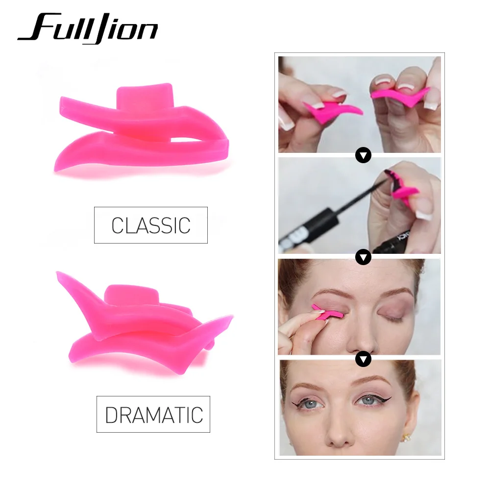 Fulljion 2 шт. форма для подводки глаз легко носить штампы черного крыла портативная