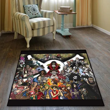 

Luffy Ace Creative Graffi Floor Mat Prevent Slippery Bibulous Door Mat Action Figure Collection Model Toy M552