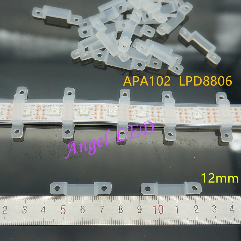 8 мм/10 мм/12 мм Светодиодные ленты кремния карабин и винт для гибкий SMD5050 RGB один цвет ленты крепления держателя
