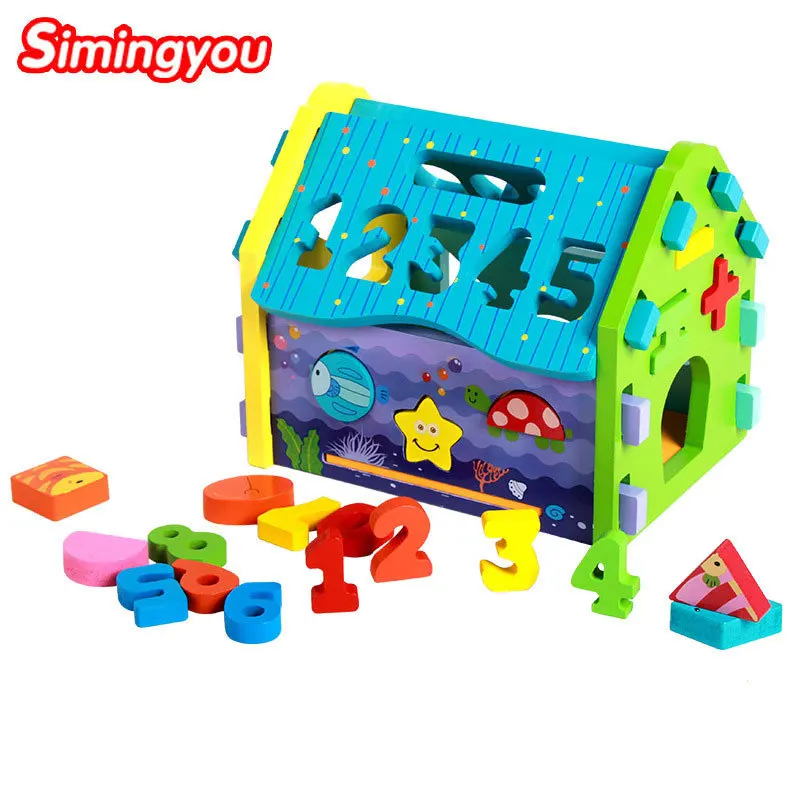 

Simingyou 3d Puzzle Wooden Ocean Digital House Digital Shape Pairing Children Toys B40-A-13 Drop Shipping