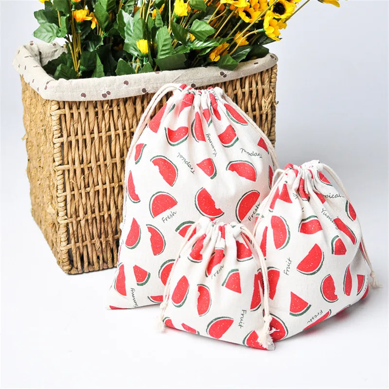 XZJJA المحمولة البطيخ حقائب للهدايا السفر الأحذية والملابس الملابس الداخلية شعاع حقيبة التخزين سفر حقيبة صغيرة برباط أشتات المنظم