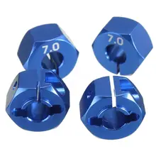 RC Blue Aluminum 7 0 Wheel Hex 12mm Drive with Pins Screws 4P HSP HPI Tamiya