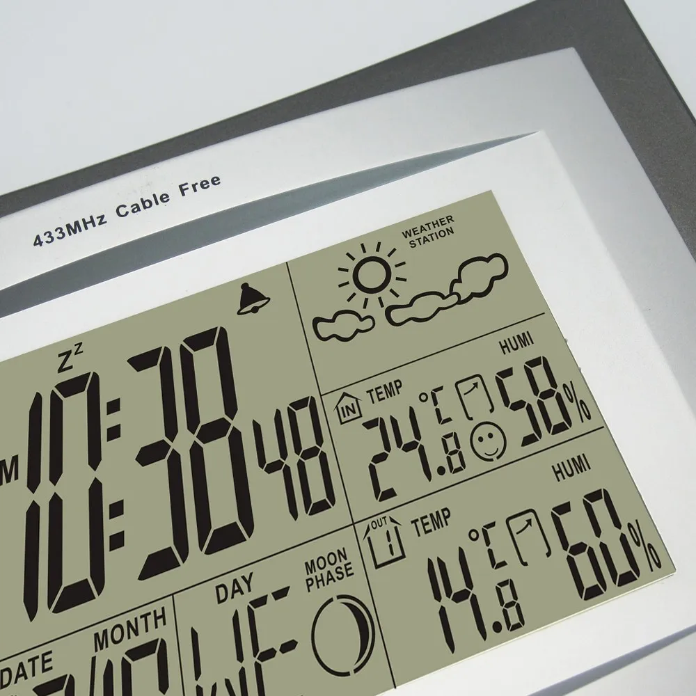 Цифровой термометр, гигрометр DYKIE RCC, Беспроводная метеостанция с будильником
