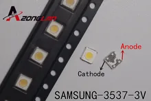 100 pces led 3537 3535 contas de luz branco fresco alta potência 1w 3v 110lm para samsung original led tv lcd retroiluminação aplicação