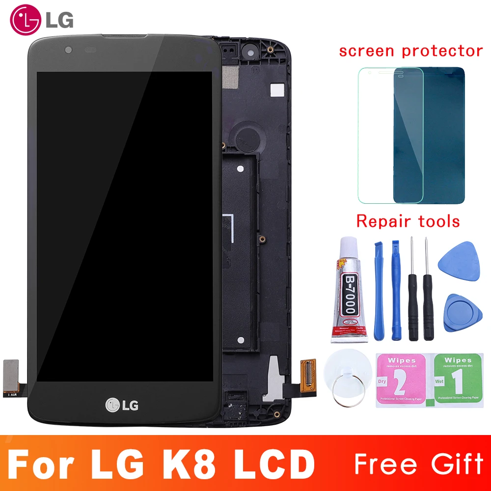 

5.0" LCD For LG K8 2016 LTE K350N K350E K350DS Display Touch Screen Digitizer Assembly With Frame for LG K8 lcd touch Screen