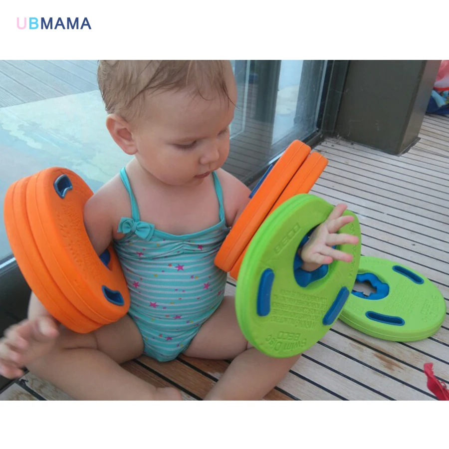 6 Высокая плавучесть мягкие детские плавательный бассейн нарукавники обучения плаванию кольцо ЕВА рука с плавающей материал