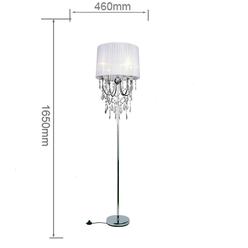 Элегантные Роскошные LED кристалл торшеры огни в помещении Яркость современный
