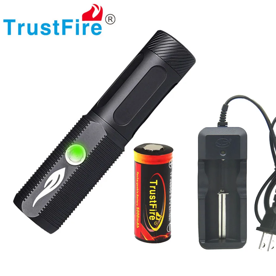 TrustFire A10 USB 2 0 фонарик * L2 26650 фонарь 1200LM светодиодный порт как внешний аккумулятор с