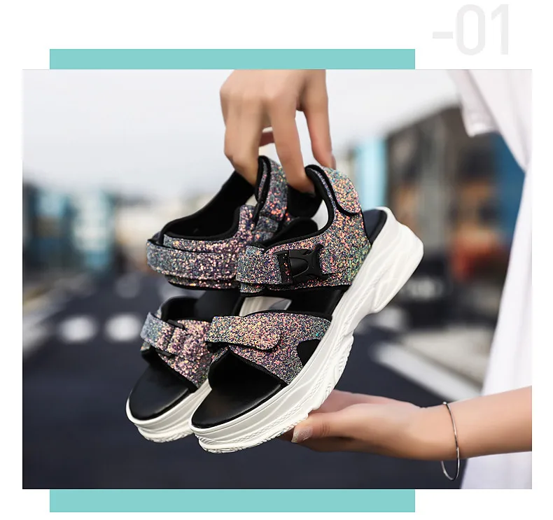 Women Sandals 2019 New Female Shoes Woman Summer Wedge Comfortable Sandals Ladies Slip-on Flat Sandals Women Sandalias (13)