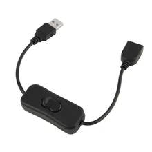 USB кабель для мужчин и женщин с переключателем вкл/выкл кабель удлинитель линия для USB лампа USB вентилятор линия питания