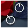 JIOFREE New Trendy Rhinestone round Fashion charm Clip on Earrings Without Piercing for Women Luxury Clip Earrings gift ► Photo 2/6
