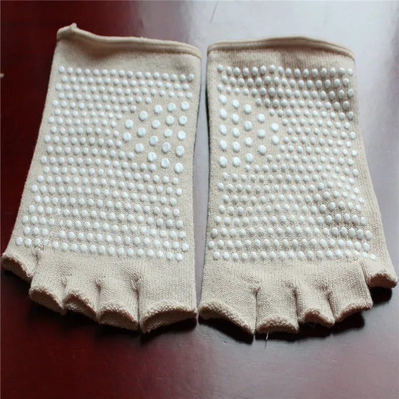 Профессиональные Yhao брендовые Нескользящие хлопковые носки для йоги, носки с открытыми пальцами для мужчин и женщин, невидимые носки на половину ладони, всесезонные