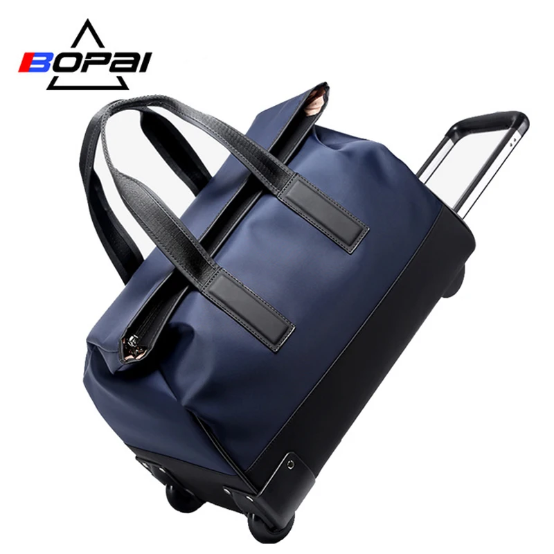 BOPAI Brand Men Trolley Travel Bags 18 Inch Large Capacity Handbags