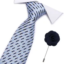 2019 Men`s Tie 100% Silk Jacquard Woven Necktie Brooch Sets For Formal Wedding Business Party neck tie suit 7.5cm width 2019 Men`s Tie 100% Silk Jacquard Woven Necktie Brooch Sets For Formal Wedding Business Party neck tie suit 7.5cm width