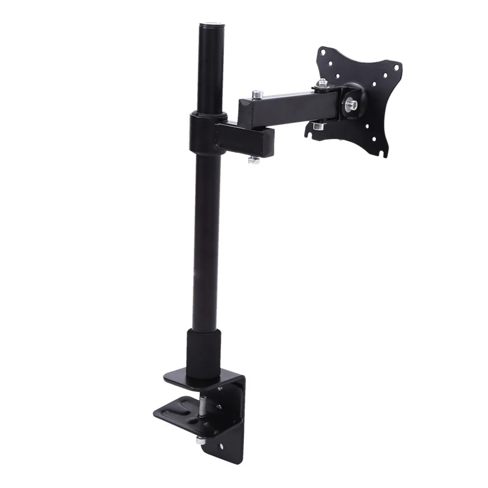 

Single Arm LCD LED Monitor Stand Desk TV Mount Bracket Universal for 13"-27" Screen Storage Holders