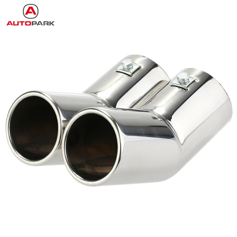Hot Sale Dual Pipes Stainless Steel Exhaust Tail Pipes Muffler Tips for