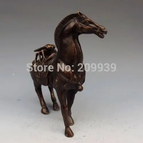 

huij 006088 Chinese Bronze Statue --Horse Cicada Career success (A0314)
