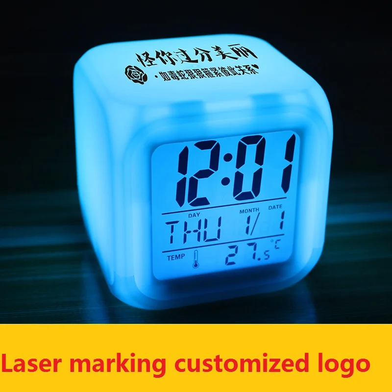 

Alarm Clock Despertador Clock Digital-Watch Watch Reloj Saat LED Clocks Projection Alarm Clocks Colorful Quartet Masa Saati