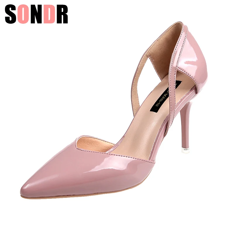 Shoes New Patent Leather Wonen Pumps Fashion Office Shoes Women Sexy High Heels Shoes Women's Wedding Shoes Party size34-39