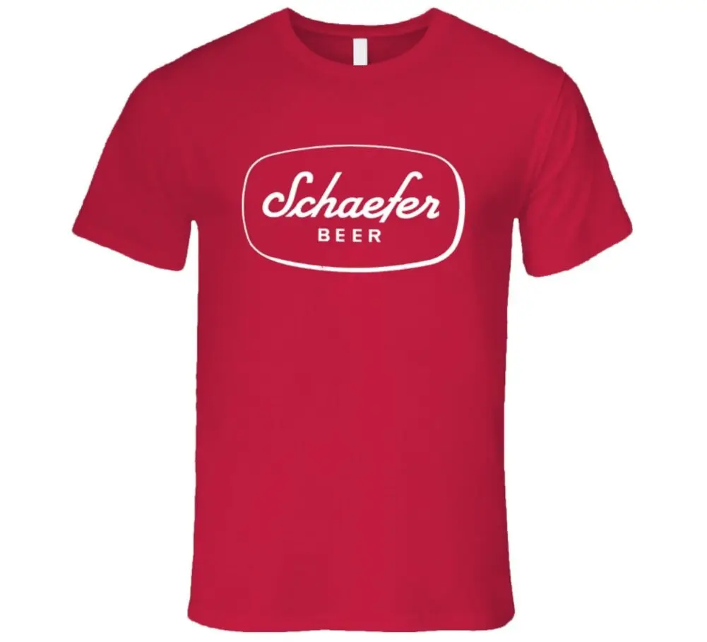 Schaefer Beer Америка First product In New Yotk City 1842 Футболка Модный стиль Мужская Удобная