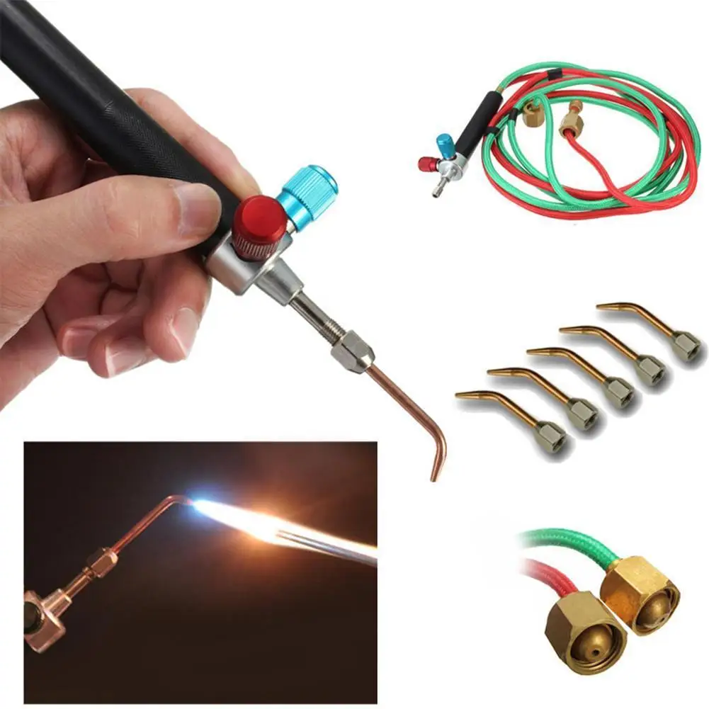 

Flashlight Tips Gas Burner 5 Nozzles Jewelers Welding Torch Blowtorch Propane Oxygen Mini Kit Set Stock Latest