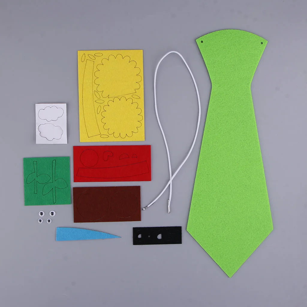 Kids Handmade Neck Tie Non Woven DIY Patch Toy