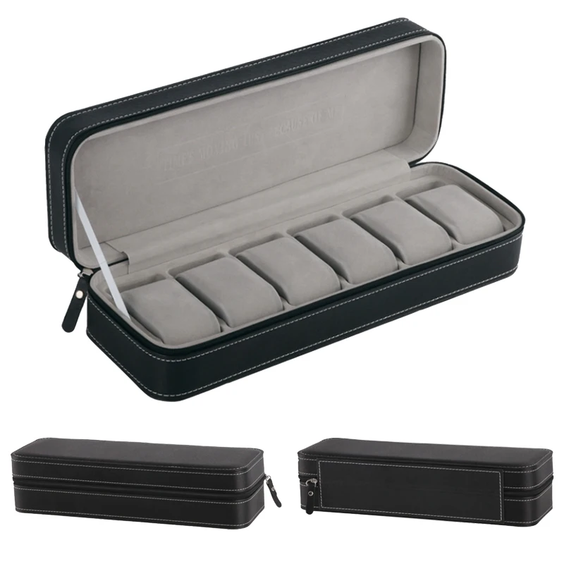 

2018 New 6 Grids Watch Case Box Casing Jewelry packing case for Hours Sheath for Hours Box for hours Watch Display