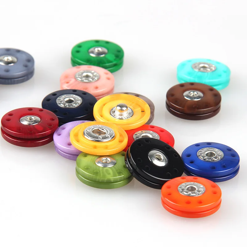 20pcs 18mm21mm25mm plastic resin snap colorful buttons for dress shirt
